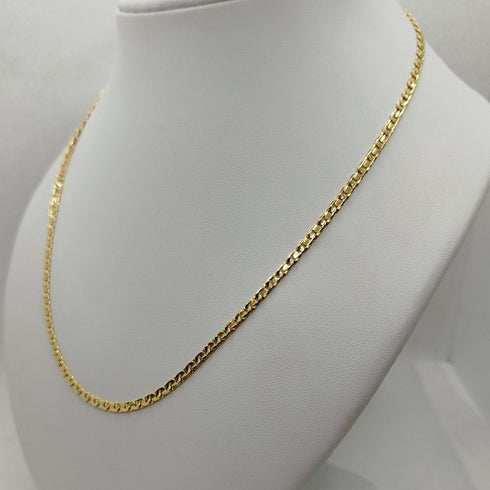 Collana oro 18k catena maglia piatta intrecciata 50 cm 6.20 gr | Gioiellitosti.it