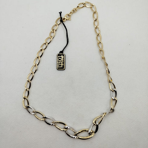 Collana oro 18k Girocollo catena maglia bicolore 45 cm 9.70 gr | Gioiellitosti.it