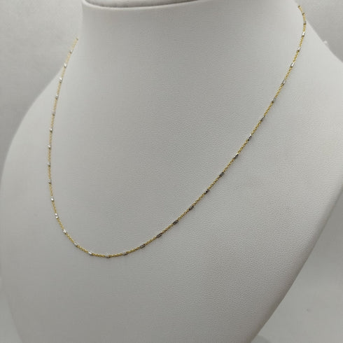 Collana oro 18k Girocollo finitura diamantata 44 cm 2.20 gr | Gioiellitosti.it