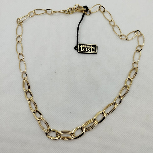 Collana oro 18k Girocollo maglia bicolore 45 cm 6.50 gr | Gioiellitosti.it