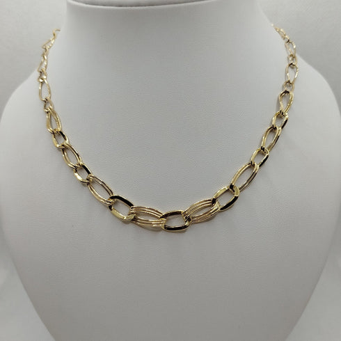 Collana oro 18k Girocollo maglia bicolore 45 cm 6.50 gr | Gioiellitosti.it