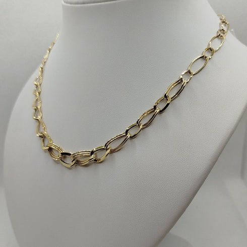 Collana oro 18k Girocollo maglia bicolore 45 cm 6.50 gr | Gioiellitosti.it