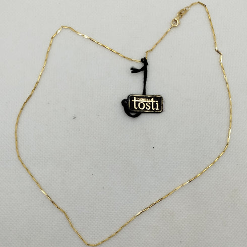 Collana oro 18k girocollo maglia lucida tubolare 45 cm 3.50 gr | Gioiellitosti.it