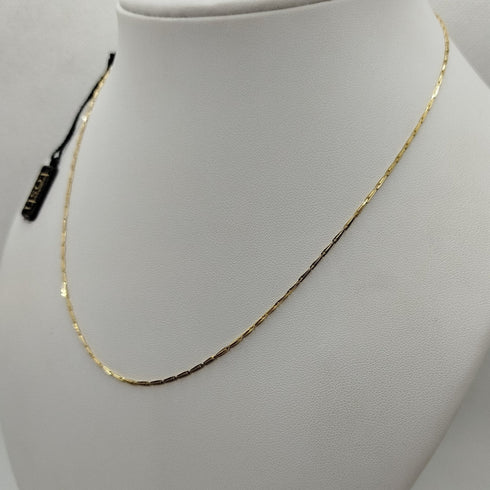 Collana oro 18k girocollo maglia lucida tubolare 45 cm 3.50 gr | Gioiellitosti.it