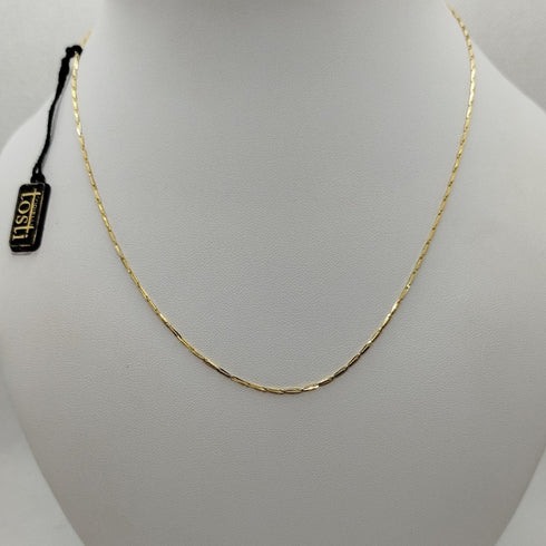 Collana oro 18k girocollo maglia lucida tubolare 45 cm 3.50 gr | Gioiellitosti.it