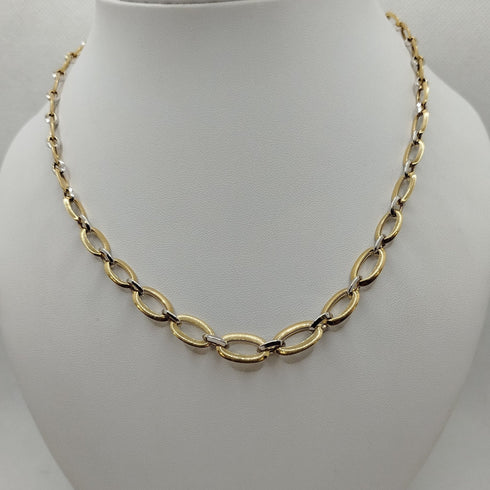 Collana oro 18k Girocollo maglia ovale 47 cm 9.40 gr | Gioiellitosti.it