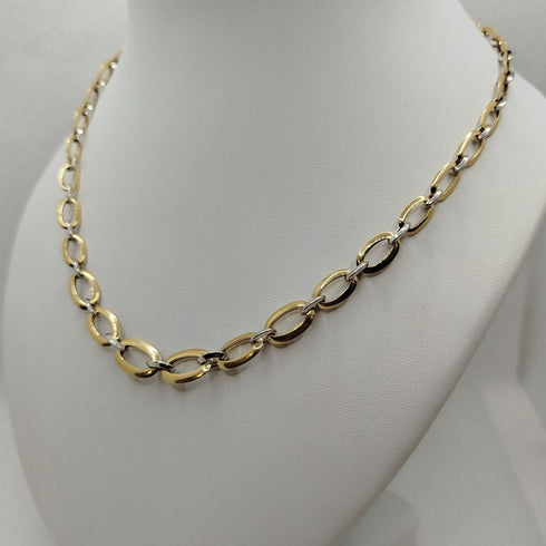 Collana oro 18k Girocollo maglia ovale 47 cm 9.40 gr | Gioiellitosti.it