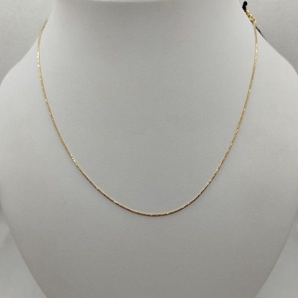 Collana Oro 18k Girocollo tubolare diamantata 44 cm 3.10 gr | Gioiellitosti.it