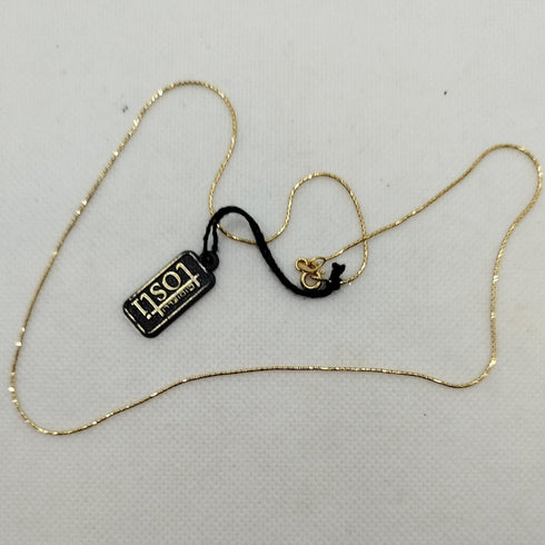 Collana Oro 18k Girocollo tubolare diamantata 44 cm 3.10 gr | Gioiellitosti.it