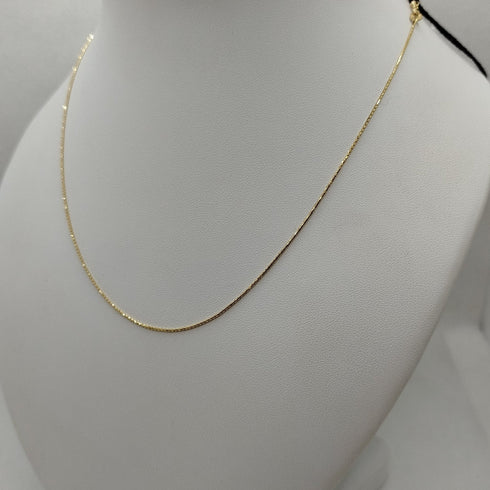 Collana Oro 18k Girocollo tubolare diamantata 44 cm 3.10 gr | Gioiellitosti.it