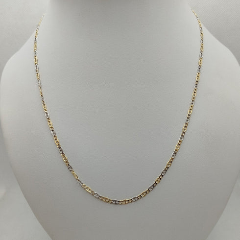 Collana Oro 18k maglia marinara bicolore 48 cm 3.30 gr | Gioiellitosti.it