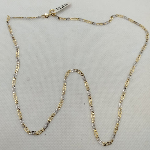 Collana Oro 18k maglia marinara bicolore 48 cm 3.30 gr | Gioiellitosti.it