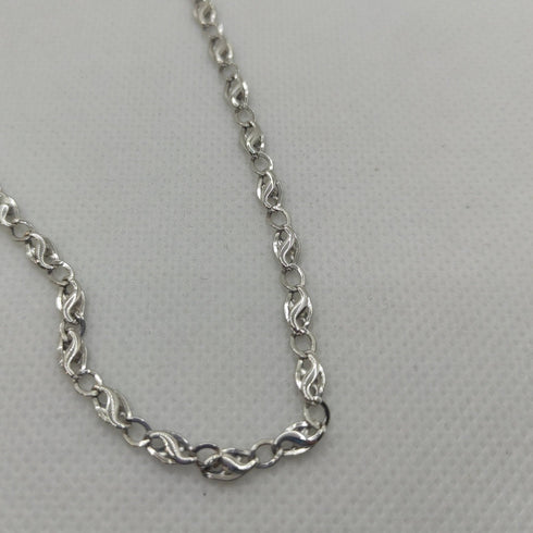 Collana oro bianco 18k catena intrecciata 50 cm 4,40 gr | Gioiellitosti.it