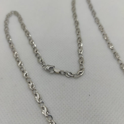 Collana oro bianco 18k catena intrecciata 50 cm 4,40 gr | Gioiellitosti.it