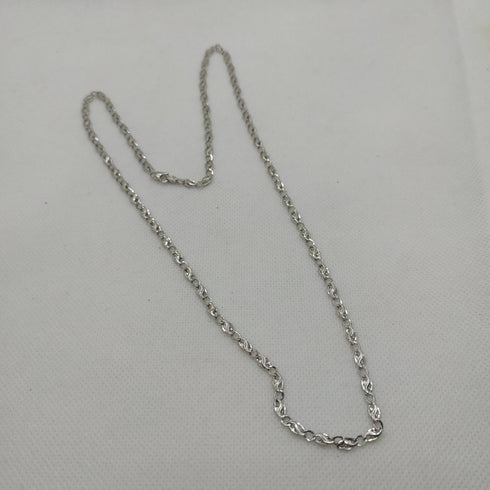 Collana oro bianco 18k catena intrecciata 50 cm 4,40 gr | Gioiellitosti.it