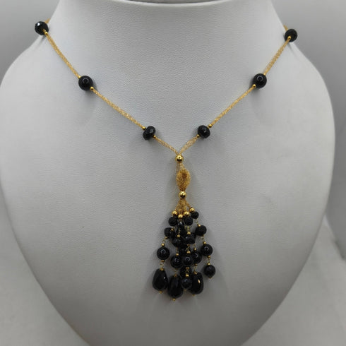 Collana pendente lungo oro 18k Onice 44 cm 11.60 gr | Gioiellitosti.it