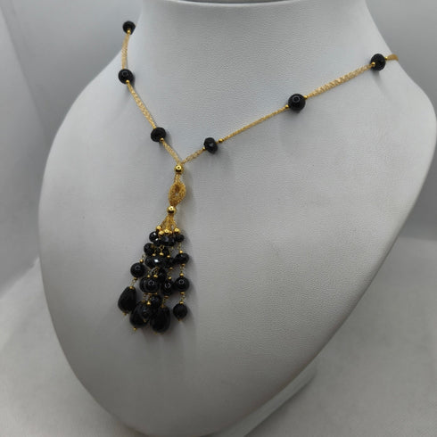 Collana pendente lungo oro 18k Onice 44 cm 11.60 gr | Gioiellitosti.it