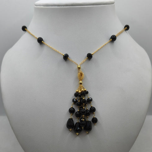 Collana pendente lungo oro 18k Onice 44 cm 11.60 gr | Gioiellitosti.it