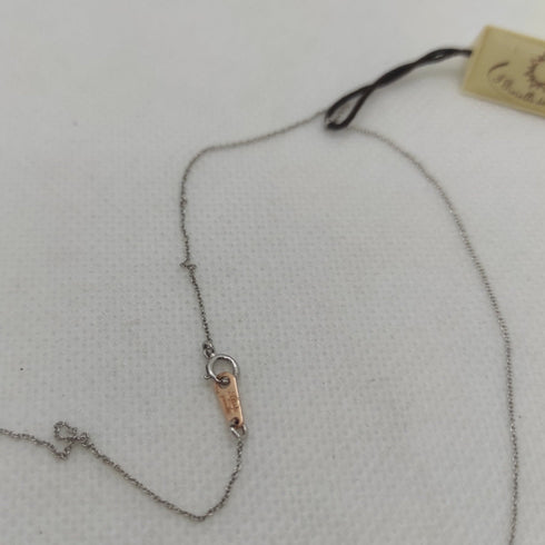 Collana punto luce oro bianco 18k Perla Naturale Diamanti | Gioiellitosti.it