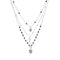 Collana Rosario 3 fili onice cristalli Swarovski Boccadamo XGR309 | Gioiellitosti.it