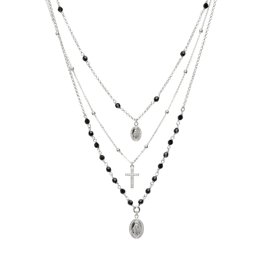 BOCAR Collana in acetato a 3 fili da donna in resina di modo a più strati BOCAR Collana in acetato a 3 fili da donna in resina di modo a più strati
