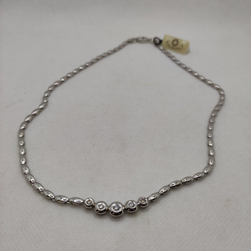 Collier oro bianco e diamanti | Gioiellitosti.it
