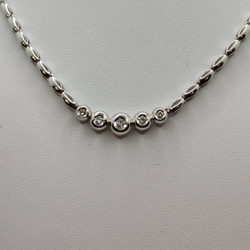 Collier oro bianco e diamanti | Gioiellitosti.it