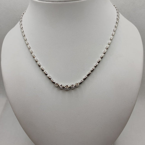 Collier oro bianco e diamanti | Gioiellitosti.it