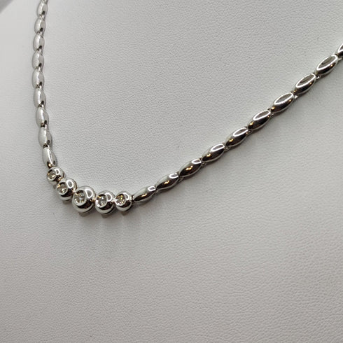 Collier oro bianco e diamanti | Gioiellitosti.it
