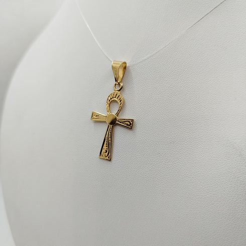 Croce Ankh in oro 18k Ciondolo della vita 2.10 gr | Gioiellitosti.it