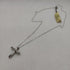 Croce con diamanti e Collana oro 18k bianco | Gioiellitosti.it