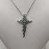 Croce con diamanti e Smeraldi e collana oro 18k | Gioiellitosti.it