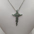 Croce con diamanti e Smeraldi e collana oro 18k | Gioiellitosti.it