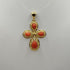 Croce Corallo Rosso e Oro 18k 5.10 gr | Gioiellitosti.it