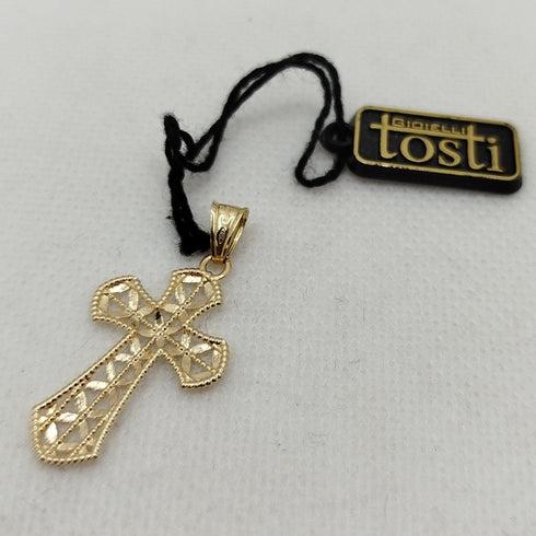 Croce in oro traforata diamantata 1.50 gr | Gioiellitosti.it