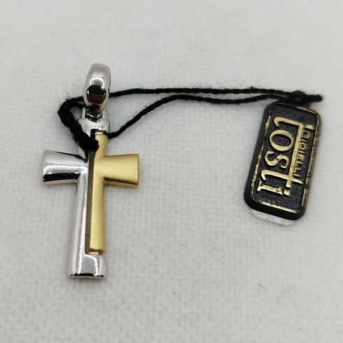 Croce oro 750 18k 2 colori 5.60 gr | Gioiellitosti.it
