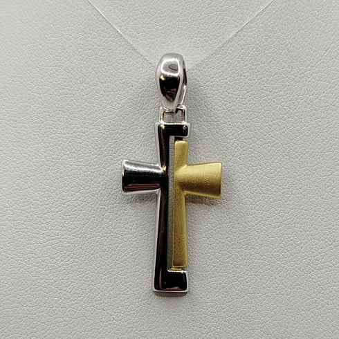 Croce oro 750 18k 2 colori 5.60 gr | Gioiellitosti.it