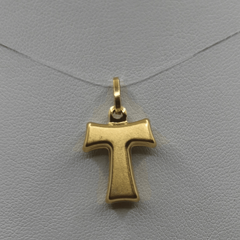 Croce Tao oro 18k finitura satinata 1.50 gr | Gioielli Tosti