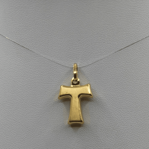 Croce Tao oro 18k finitura satinata 1.50 gr | Gioielli Tosti