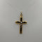 Crocifisso in oro 18 kt giallo e bianco 3.20 gr | Gioiellitosti.it