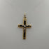 Crocifisso in oro 18 kt giallo e bianco 3.20 gr | Gioiellitosti.it