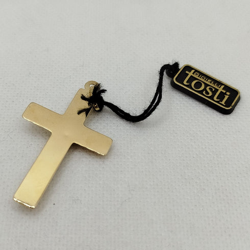 Crocifisso in oro 18 kt giallo e bianco 3.20 gr | Gioiellitosti.it