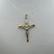 Crocifisso in oro bianco e giallo 18k forma a rilievo 1.4 gr | Gioielli Tosti