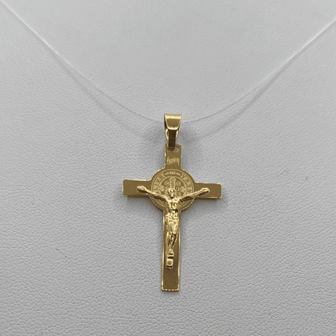 Crocifisso oro 18 kt con lavorazione in rilievo 1.45 gr | Gioielli Tosti