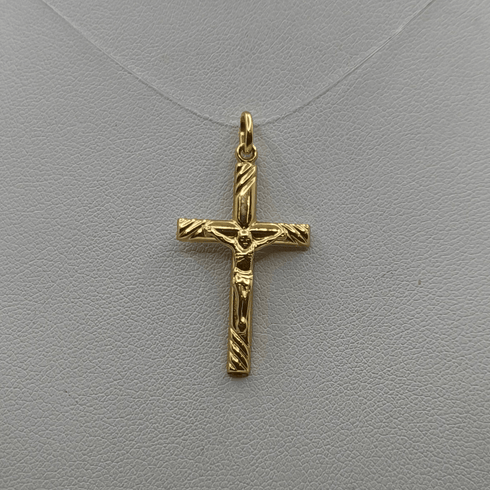 Crocifisso oro 18 kt Giallo in rilievo 1.30 gr | Gioielli Tosti