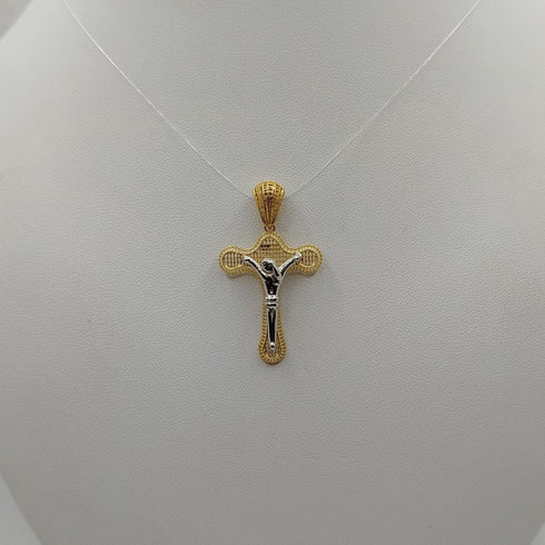 Crocifisso oro 18k Giallo e Bianco 2.70 gr | Gioiellitosti.it