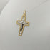 Crocifisso oro bianco e giallo 1.90 gr | Gioiellitosti.it