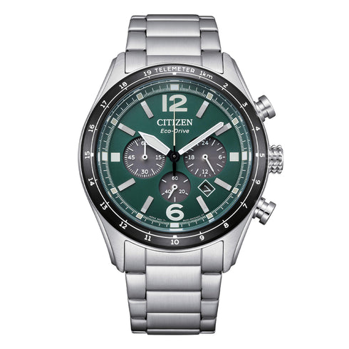 Cronografo Citizen Aviator Crono Eco Drive CA4654 - 55X Verde | Gioiellitosti.it