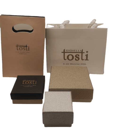 Packaging originale e certificati Collana oro 18k uomo maglia bicolore 50 cm 19.20 gr