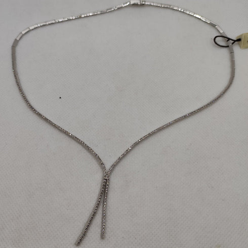 Girocollo Collana tennis e diamanti oro 18k bianco | Gioiellitosti.it